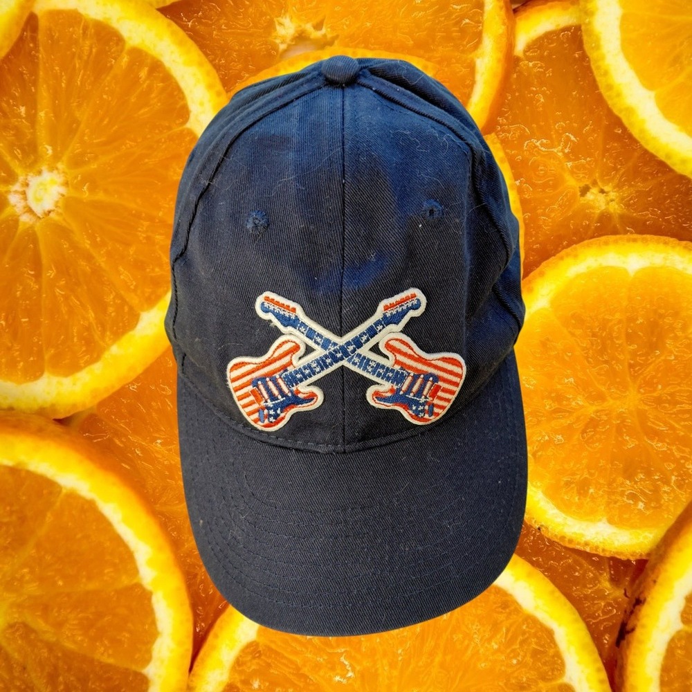 Mark Farner's American Band Navy Blue Guitar Logo Hat Bayside Made in USA Cap